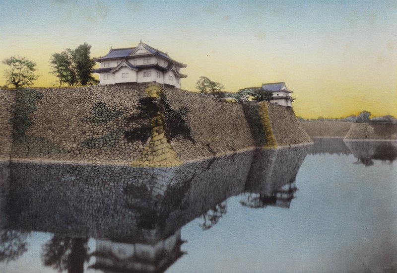 Japán, 1912 körül: Az oszakai kastélyt 1583-ban építette Hideyoshi (fotó) alkotó: Photographer Japanese