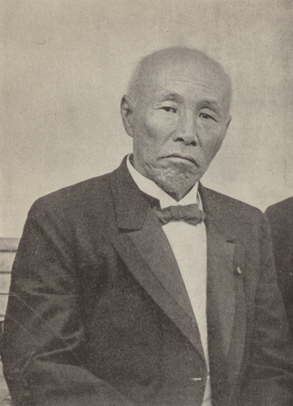 Okuma Shigenobu, Japán miniszterelnöke az első világháború kitörésekor (f/w fotó) alkotó: Photographer Japanese