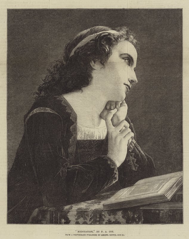 Elmélkedés alkotó: Pierre Auguste Cot