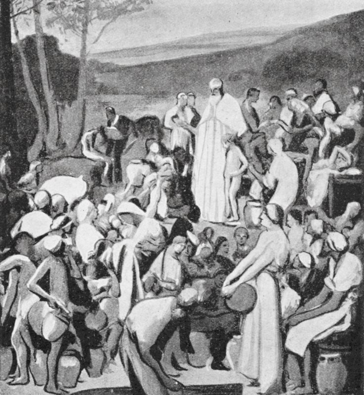 Szent Denis prédikál a galloknak (litográfia) alkotó: Pierre Victor Galland