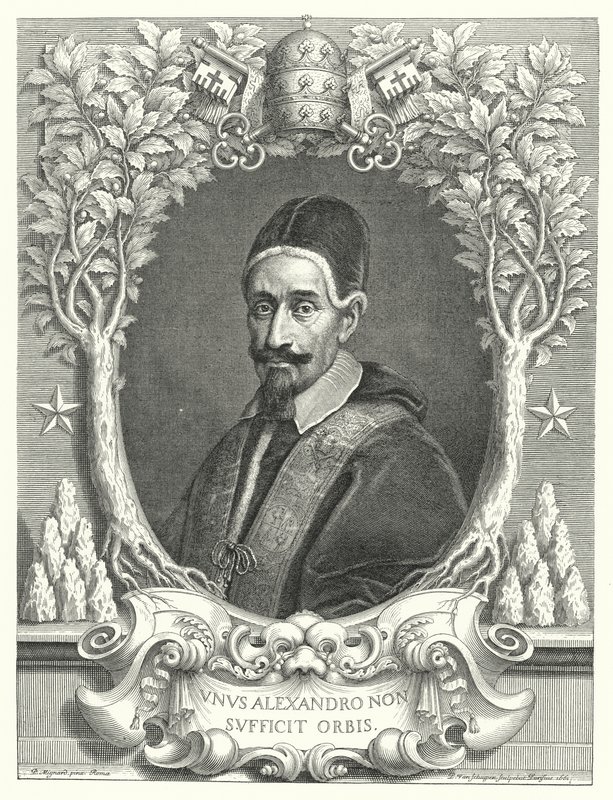 Sándor pápa (metszet) alkotó: Pierre (after) Mignard