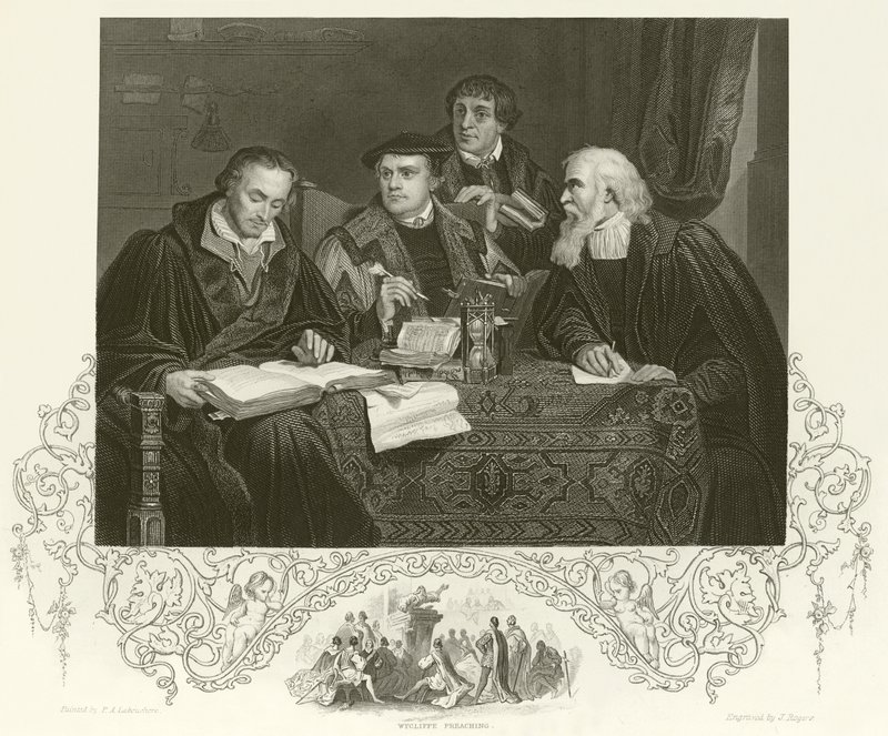 Luther, Melancthon, Pomeranus és Cruciger alkotó: Pierre Antoine Labouchere