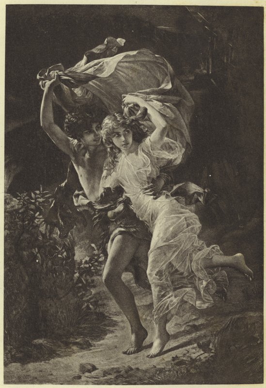 Pierre Auguste Cot: A vihar (fotogravír) alkotó: Pierre Auguste Cot