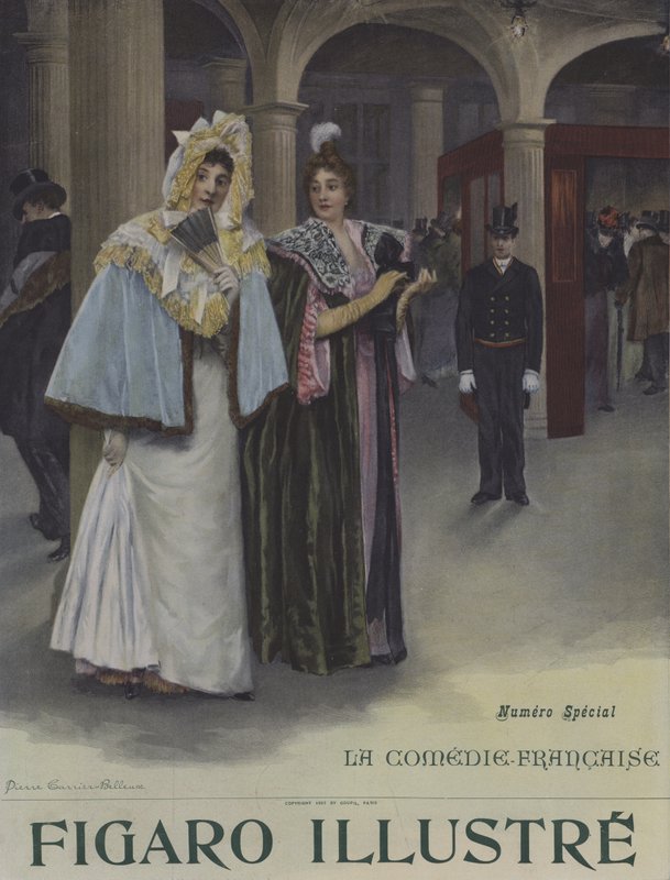 Előfizetéses nap a Comedie-Francaise-ben. A Le Figaro Illustre borítója, 1897. június alkotó: Pierre Carrier Belleuse