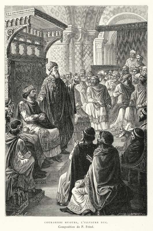 Crown Hugh, Az illusztris herceg (metszet) alkotó: Pierre Fritel