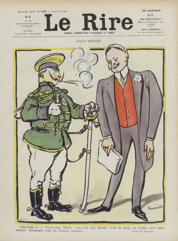 Hibás rajt. Illusztráció Le Rire alkotó: Pierre Georges Jeanniot