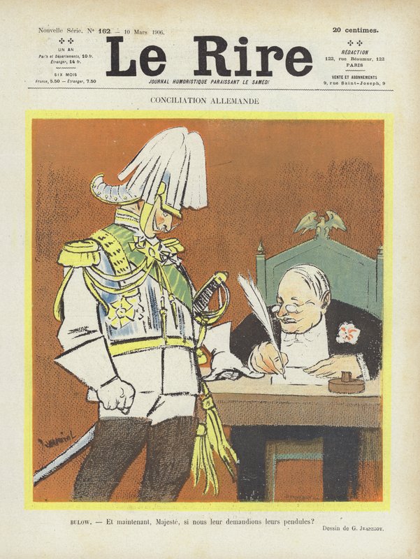német egyeztetés. Illusztráció Le Rire alkotó: Pierre Georges Jeanniot