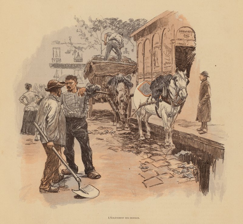 Párizsi utcaseprők (színes litográfia) alkotó: Pierre Georges Jeanniot