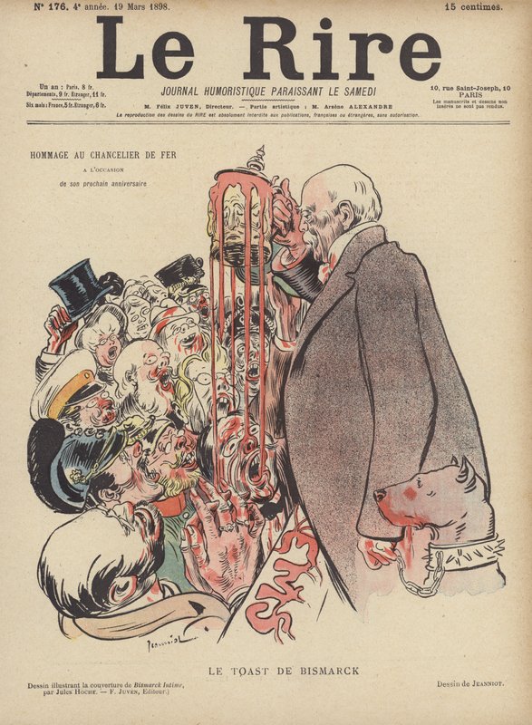Bismarck pirítósa. Illusztráció Le Rire alkotó: Pierre Georges Jeanniot