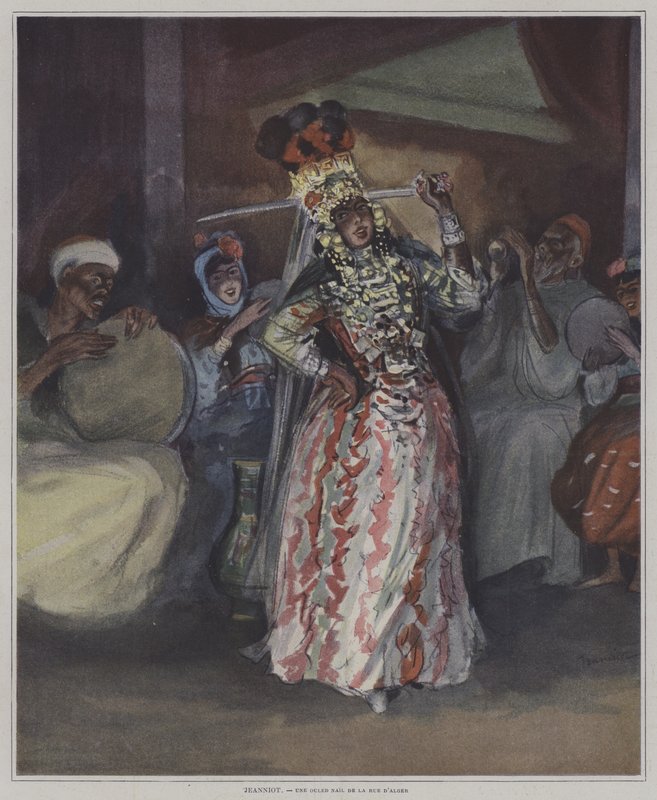 Egy Ouled Nail utcai táncos Algírból (An Ouled Nail utcai táncos Algírból) alkotó: Pierre Georges Jeanniot