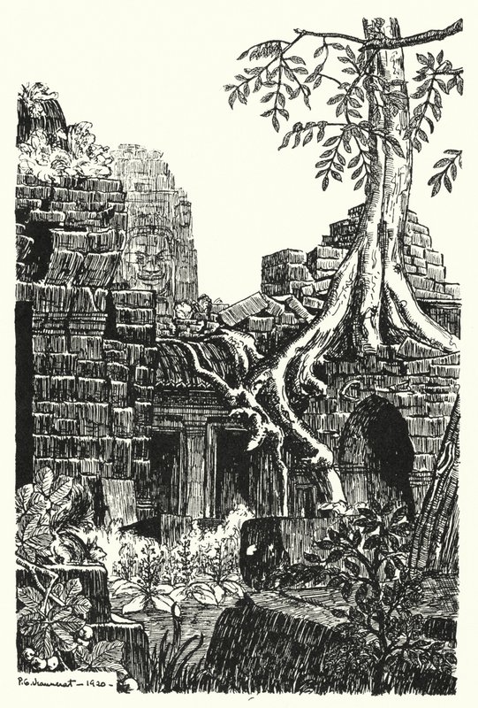 Belső udvar, Bayon (metszet) alkotó: Pierre Jeannerat de Beerski