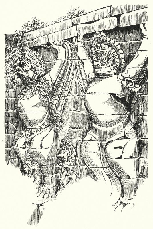 Garudas, Elefántterasz (metszet) alkotó: Pierre Jeannerat de Beerski
