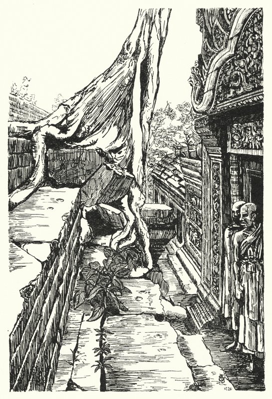 A második emeleten Baphuon (metszet) alkotó: Pierre Jeannerat de Beerski
