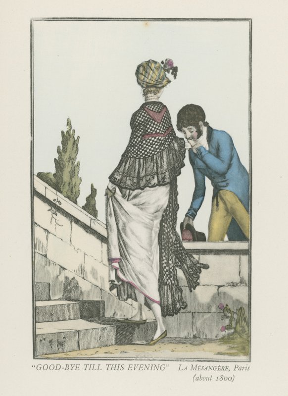 Viszlát estig (kb. 1800) alkotó: Pierre de La Mesangere