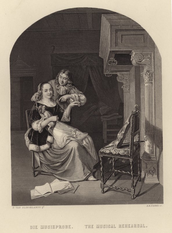 A zenei próba alkotó: Pieter Cornelisz van Slingelandt