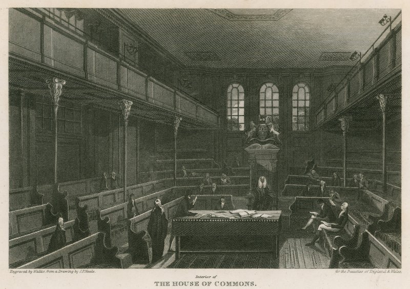 Az alsóház belseje, Westminster, London alkotó: Pieter Jansz. Quast