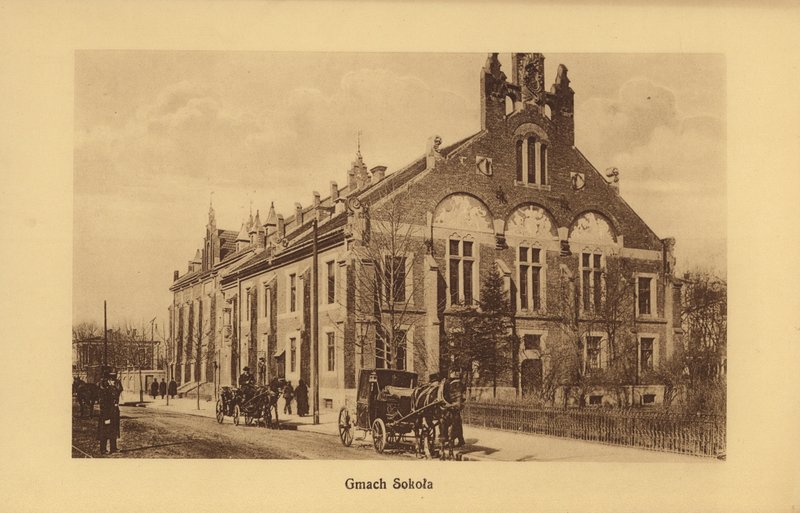 Krakkó-Krakau: Sokola épület (fekete-fehér fotó) alkotó: Polish Photographer