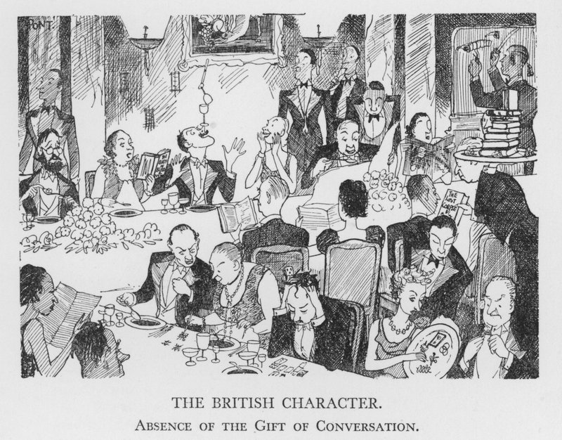A brit karakter, a beszélgetés ajándékának hiánya (litho) alkotó: Pont