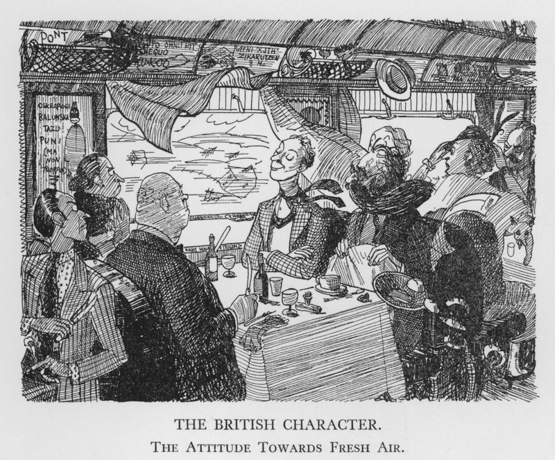 A brit karakter, hozzáállás a friss levegőhöz (litho) alkotó: Pont