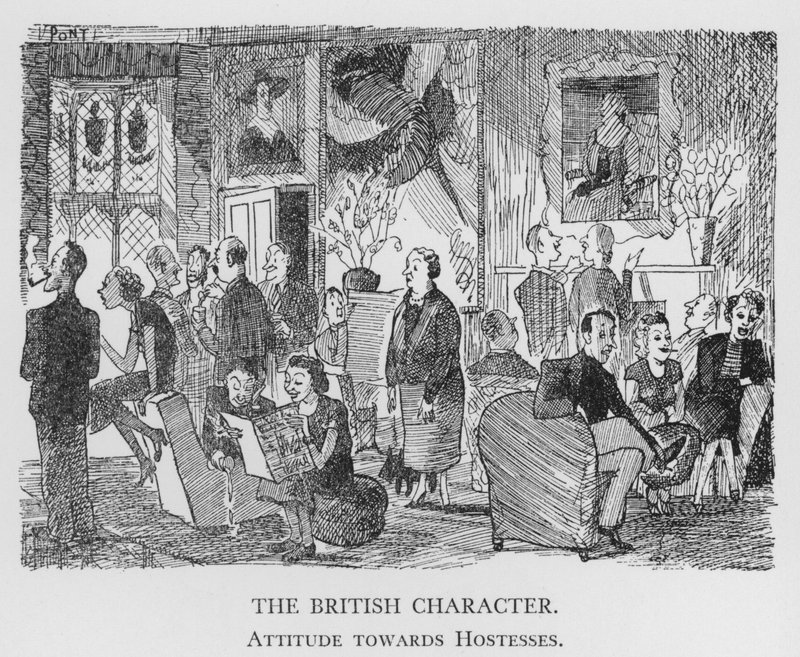 A brit karakter, attitűd a háziasszonyokhoz (litho) alkotó: Pont