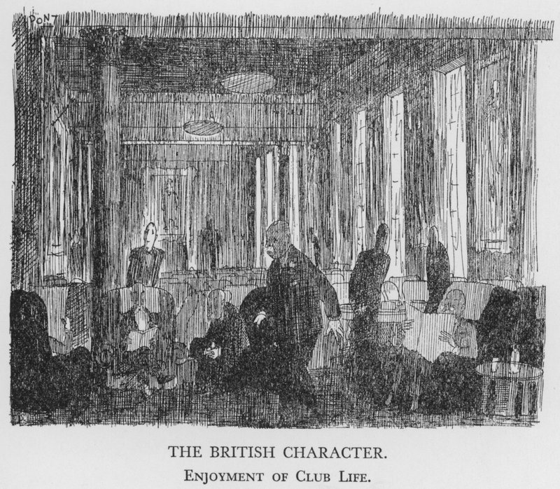 A brit karakter, a klubélet élvezete (litho) alkotó: Pont