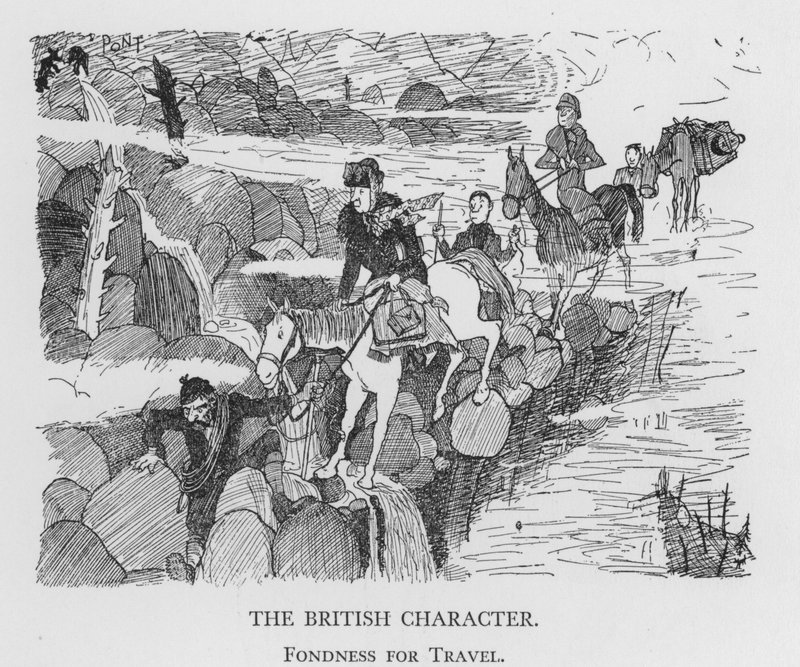 A brit karakter, utazás iránti szeretet (litho) alkotó: Pont