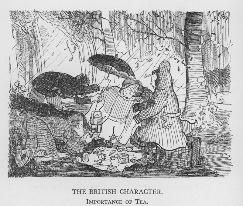 A brit karakter, a tea jelentősége (litho) alkotó: Pont