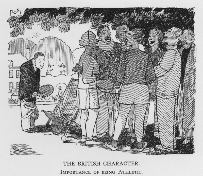 A brit karakter, az atletikusság fontossága (litho) alkotó: Pont