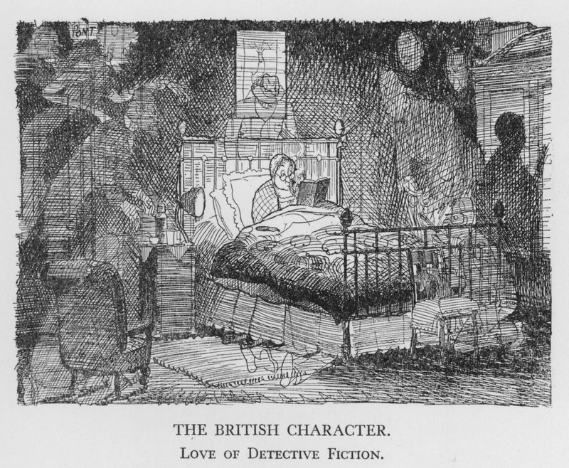 A brit karakter, a nyomozóirodalom szerelme (litho) alkotó: Pont