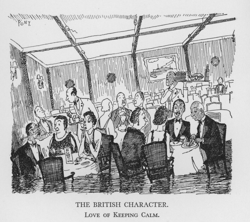 A brit karakter, a nyugalom szeretete (litho) alkotó: Pont