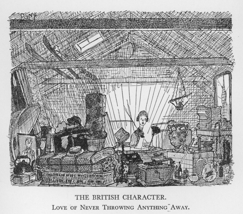 A brit karakter, a szerelem, hogy soha ne dobjunk el semmit (litho) alkotó: Pont