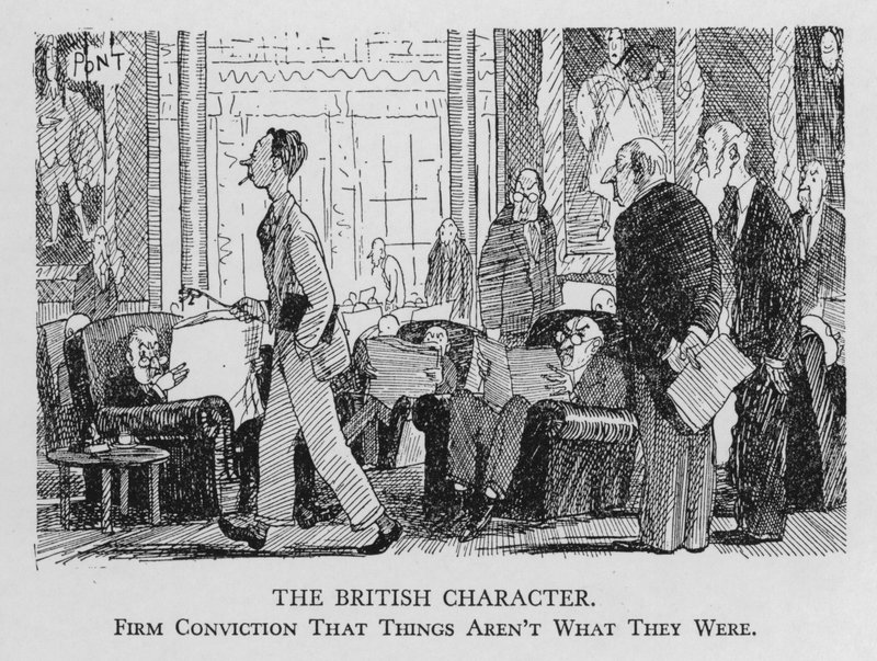 A brit karakter; Szilárd meggyőződés, hogy a dolgok nem olyanok, mint voltak (litho) alkotó: Pont