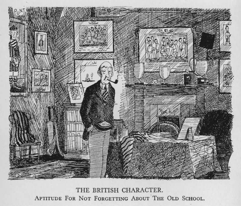 A brit karakter; alkalmasság arra, hogy ne feledkezzünk meg a régi iskoláról (litho) alkotó: Pont