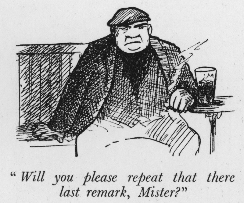 – Megismételné az utolsó megjegyzést, uram? (litho) alkotó: Pont