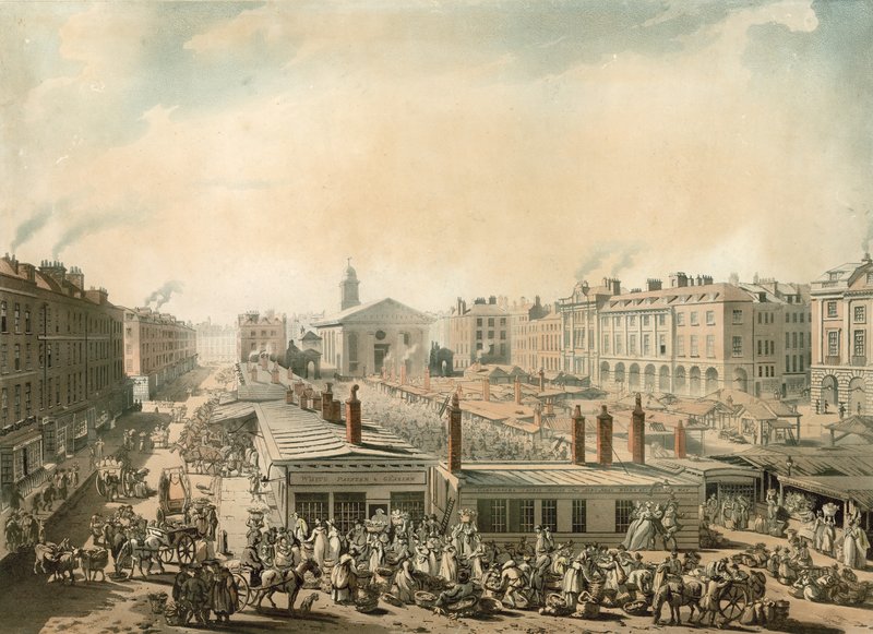 Covent Garden, London alkotó: Pugin and Rowlandson