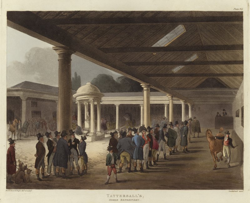Tattersall lóraktára alkotó: Pugin and Rowlandson