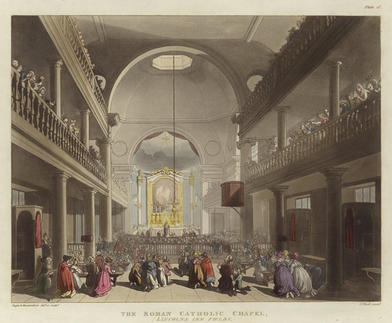 A római katolikus kápolna alkotó: Pugin and Rowlandson