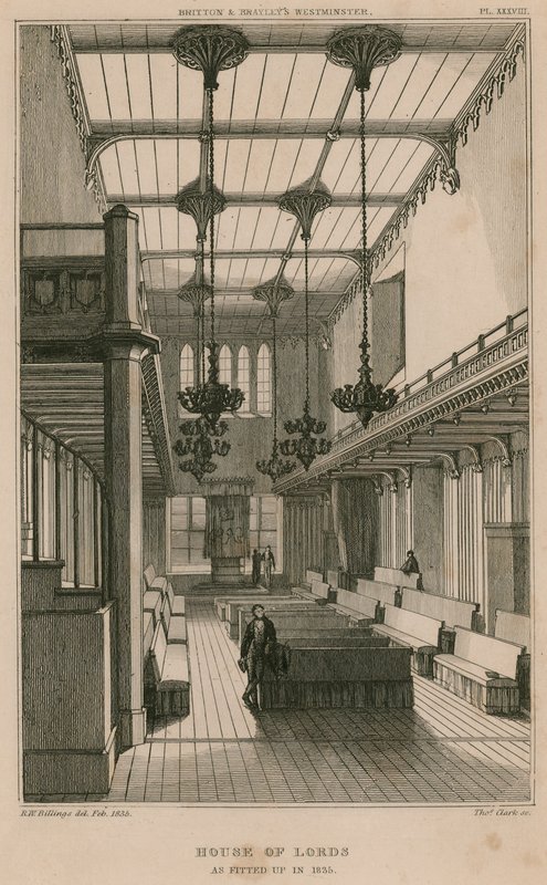 Lordok Háza, Westminster, London, 1835-ben alkotó: R. W. Billings