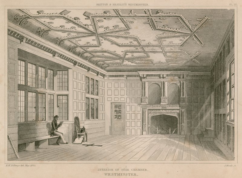 A Csillagkamra belseje, Westminster alkotó: R. W. Billings