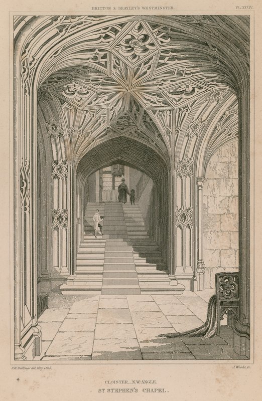 A kolostor északnyugati szöge, a Szent István-kápolna alkotó: R. W. Billings