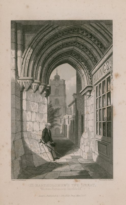 Szent Bertalan kolostor, Smithfield alkotó: R. W. Billings