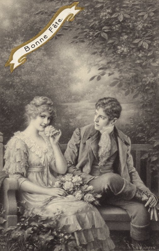 Pár egy padon alkotó: Raimund Ritter Von Brennerstein Wichera