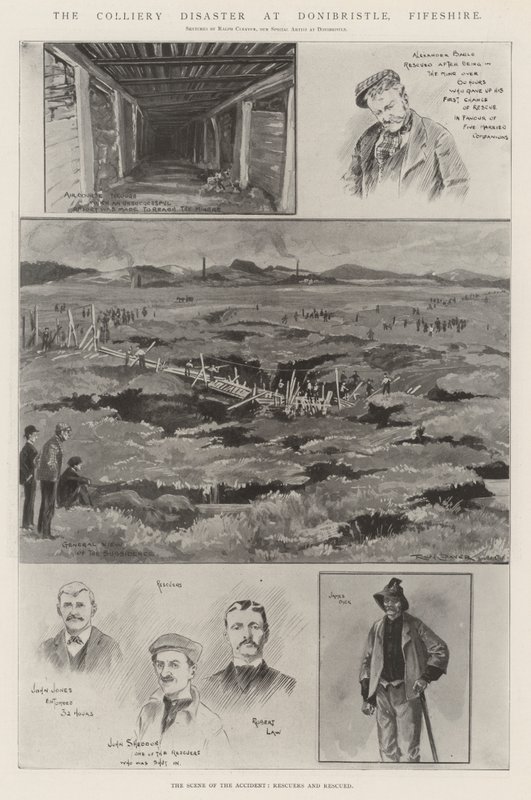 A Colliery katasztrófája Donibristle-ben, Fifeshire-ben alkotó: Ralph Cleaver