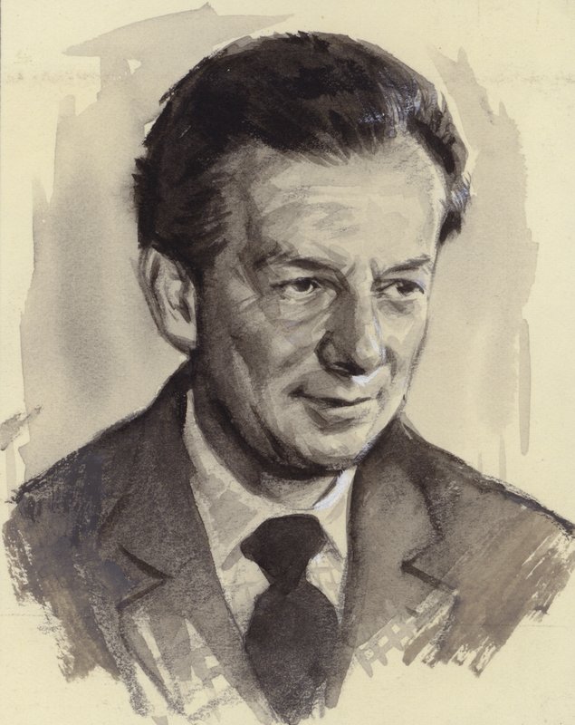 Benjamin Britten (gouache, papír) alkotó: Ralph Bruce
