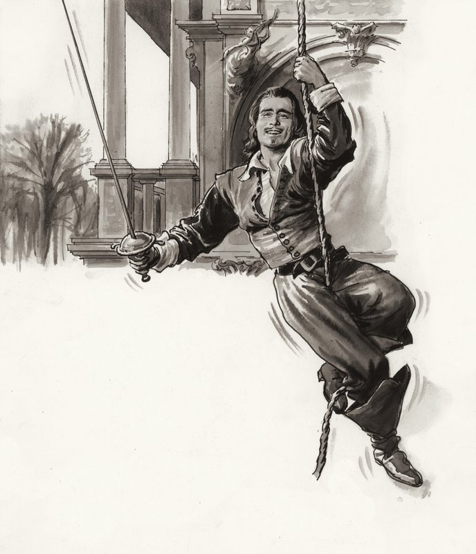 Douglas Fairbanks (gouache, papír) alkotó: Ralph Bruce
