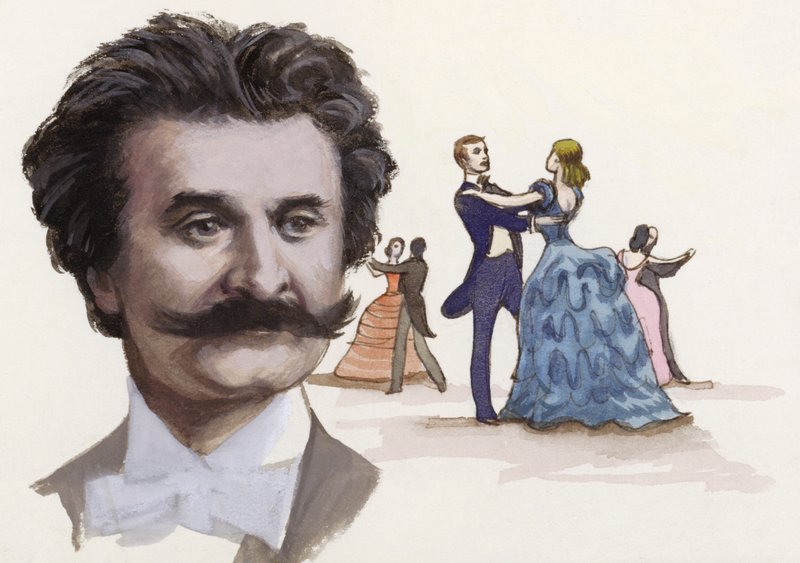 Johann Strauss The Younger (gouache, papír) alkotó: Ralph Bruce