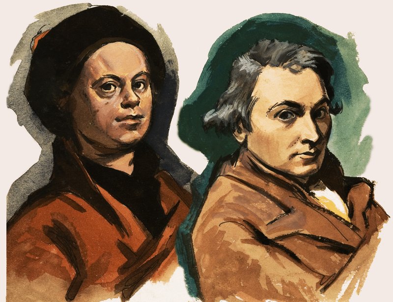 William Hogarth és George Romney alkotó: Ralph Bruce