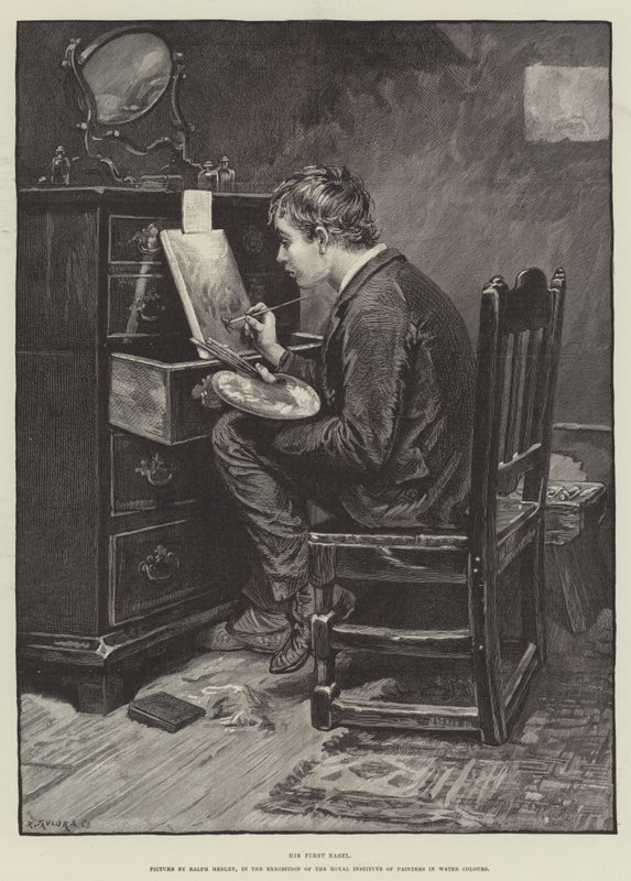 Első festőállványa alkotó: Ralph Hedley