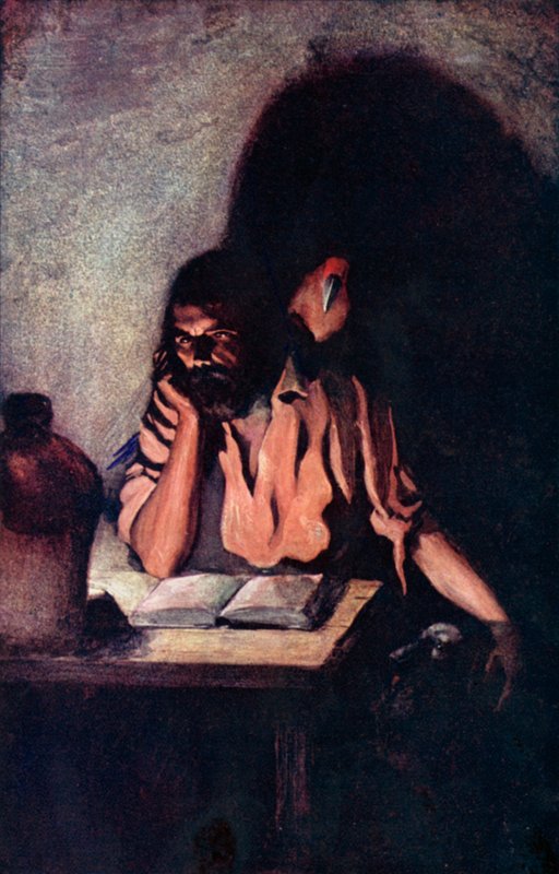 Illusztráció Robinson Crusoe-hoz, Daniel Defoe (színes litó) alkotó: Ralph Noel Pocock