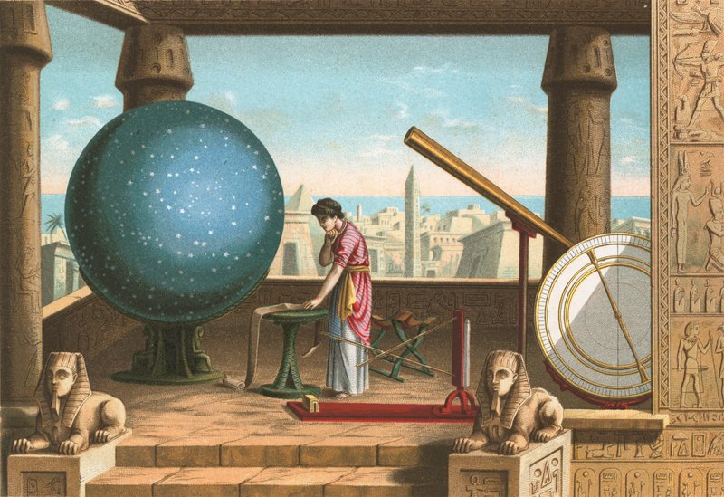 Ptolemaiosz az alexandriai csillagvizsgálóban alkotó: Ramon Puiggari